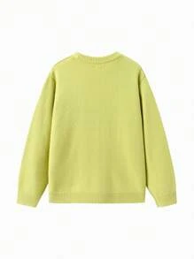 Balabala Áo len chui đầu thời trang cho bé trai và bé gái mùa thu/đông 2024 - màu xanh ô liu - Xem 5