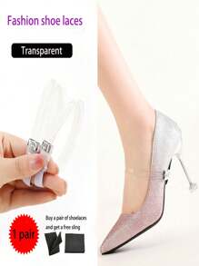 1/2/3/5 Pairs Detachable High Heel Shoe Straps, No-Slip High Heel Anti-Loose Foot Strap, Self-Adhesive High Heel Decorative Band