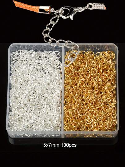 50/100pcs Jewelry Extender Chain Gold & Silver Color For Bracelets, Necklaces, DIY Making Accessories, Suitable As Gifts For Men & Women