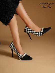 [Guru.Lu] Giày cao gót da bóng sang trọng màu đen thanh lịch, giày sandal hở gót hở mũi gợi cảm, giày dự tiệc cocktail nữ tính, hàng mới về mùa xuân/hè - màu đen - Xem 3