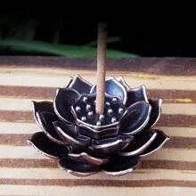 Soporte mini de loto dorado para incienso aromático, quemador de incienso con aroma a loto para el hogar, accesorios para ceremonias de té, soporte para varillas de incienso