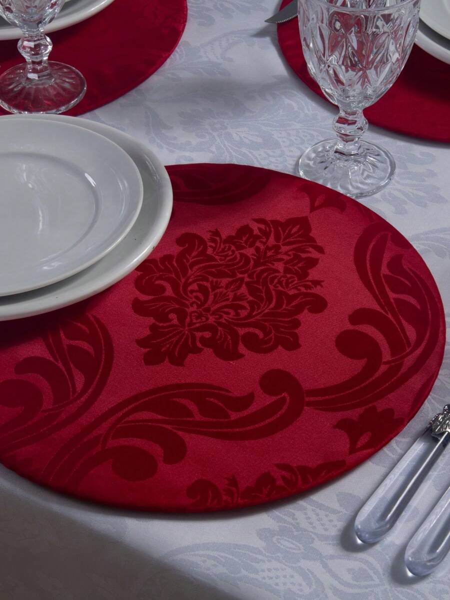 Kit 04 Soulplat Cover In Jacquard For 35cm Diameter Base - 紅色 - 查看 1