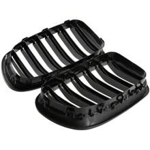 1 Pair Car Grille Double-Line Parallel Bar Grille Compatible For 5 Series F10 F18 Modified Parts - Black - View 4