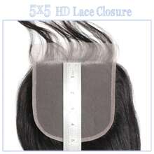5x5 HD Lace Closure Human Hair Body Wave Closure Human Hair Closure Invisible Natural Hairline - SNatural - View 3