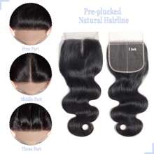 5x5 HD Lace Closure Human Hair Body Wave Closure Human Hair Closure Invisible Natural Hairline - SNatural - View 2