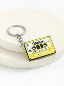 1pc Creative Retro Acrylic Colorful Tape Keychain, Bag Pendant Decoration, Holiday Creative Gift, Promotional Gift, Suitable For Daily Use Car Accessories Bag Charm School Cute Goth Y2k Bag Accessories Lanyards With Id Holder Car Accessories Bag Charms Christmas