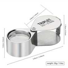 1 bộ Kính lúp đeo mắt thợ kim hoàn độ chính xác cao 30X - Kích thước bỏ túi, gấp gọn, thiết kế nhỏ gọn để xác định ngọc bích, tiền xu, tem cổ, đồng hồ và các vật phẩm quý giá khác với độ trong suốt và chính xác - Nhiều màu - Xem 6