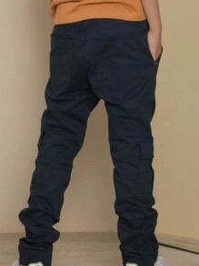 Boys' Youth Cargo Jogger Jeans - 黑色 - 查看 2