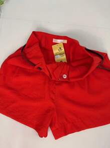 Marrant Shorts With Belt And Pocket High Waist - 紅色 - 查看 4