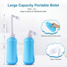 1pc 360ml&450ml Portable Bidet (12oz&15.8oz) Peri Bottle Travel Bidets The Ultimate Feminine Care Tool For On-The-Go Hygiene(Blue And Pink)