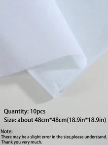 48x48cm花束包装纸10张DIY艺术礼品包装纸EVA牛奶纸巾包装花束花店用品情人节母亲节婚礼花艺毕业典礼、圣诞节情人节 - 10pcs White - 查看 8