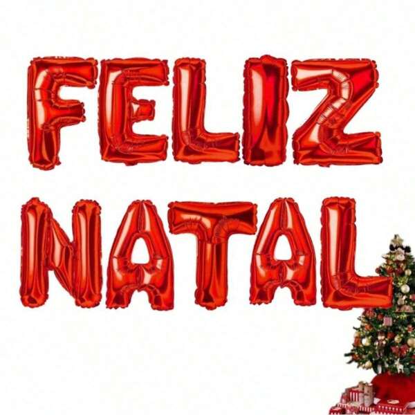 Halloween+Christmas Kit 10 Metallic Merry Christmas Party Balloons 40cm-Red