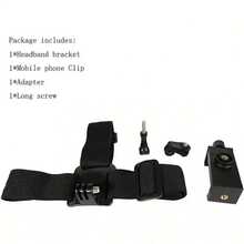 Giá đỡ cố định camera điện thoại di động gắn đầu có thể điều chỉnh, chụp ảnh góc nhìn thứ nhất, phát sóng trực tiếp - màu đen - Xem 7