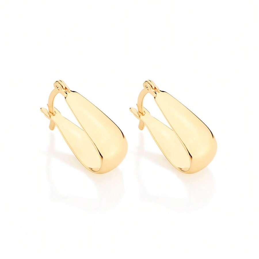 Rommanel Plain U-Shaped Hoop Earring Gold Plated - 522906 - 金色 - 查看 1