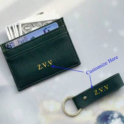 مجموعة هدايا مخصصة تشمل: حامل بطاقات ائتمان جلد PU أحادي اللون بنمط صليبي رفيع جدًا، سلسلة مفاتيح جلدية، صندوق هدايا. مناسبة كهدية عيد ميلاد أو عيد الحب أو هدية شخصية. متعددة الوظائف، خفيفة الوزن، قابلة للطي، عملية، لجميع الأغراض، عتيقة، ترفيهية، بسيطة، مخصصة، فريدة، للرجال والعائلة والنساء والموظفين الجدد والعاملين بالمكاتب، أجواء العطلات، محافظ وحاملات بطاقات مخصصة، راحة سهلة، أناقة رأس السنة