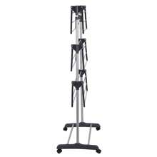Séchoir à linge inox étendoir pliable H.152 cm gris