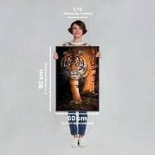 Tiger Painting In High Definition - Art On 1 Canvas - màu đen - Xem 4