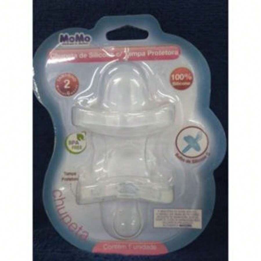 MoMo Silicone Pacifier With Protective Cap - 無色 - 查看 1