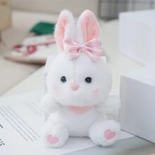 1 Pieza Llavero de Muñeca de Conejo Estilo Kawaii, Llavero de Conejo de Moda, Llavero de Animales Simulados Divertidos, Decoración para Mochila, Regalo