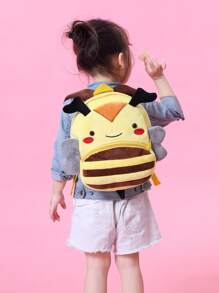 1 szt. Uroczy pluszowy plecak z pszczołą dla dzieci, odpowiedni dla chłopców i dziewcząt w wieku 2-4 lat, do codziennego użytku