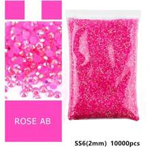 10000/5000/3000 件/包 AB 2-5 毫米树脂免烫散装水钻批发平底塑料水晶水钻 DIY 亮片适用于艺术和工艺品