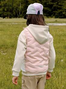 Balabala Tween Girl' Lightweight Down Vest 2024 Autumn/Winter Warm And Stylish - White Red - View 3