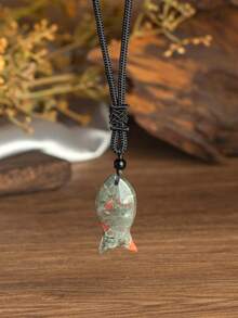 1 件/天然石鱼吊坠手工制作时尚个性吊坠项链，圣诞节节日派对送朋友的最佳礼物 - 魚形 - 查看 12