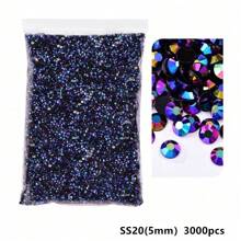 10000/5000/3000 件/包 AB 2-5 毫米树脂免烫散装水钻批发平底塑料水晶水钻 DIY 亮片适用于艺术和工艺品