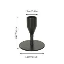 6pcs Metal Candle Holders, Minimalist Luxury Dining Table Decor Candle Holders - Romantic Candlelight Dinner, Simple Style, Suitable For Weddings, Dinners, Parties, Fit 3/4" Thick Candle