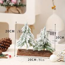 Christmas Burlap Mini Christmas Tree With Pine Motif - Multicolor - View 14