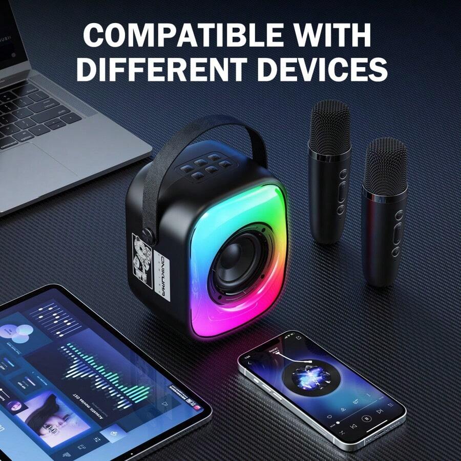 ONIKUMA Wireless Speaker With RGB Light Split Design Portable Wireless