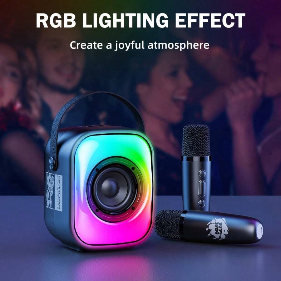 ONIKUMA Wireless Speaker With RGB Light Split Design Portable Wireless