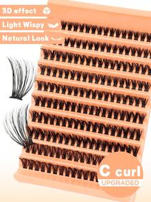 180 CÁI Sức chứa lớn C Curls 10-16mm Chiều dài hỗn hợp Cụm lông mi, Lông mi phân đoạn cá nhân, Lông mi dài, Lông mi giả mở rộng, Lông mi giả mềm mại, dày, thoải mái và mịn màng, Thiết yếu cho trang điểm, Cửa hàng lông mi, Lông mi phúc lợi - C - Xem 2