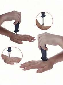 1pc Con dao giả bằng nhựa có lò xo có thể thu vào để chơi khăm - Nhiều màu - Xem 2