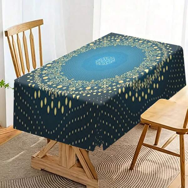 1 szt. Tematyczne dekoracyjne obrusy z nadrukiem w mandalę, dekoracje stołu jadalnego, prostokątne abstrakcyjne obrusy na pikniki lub przyjęcia świąteczne, dekoracje pokoju, wystrój, festiwale, prezenty