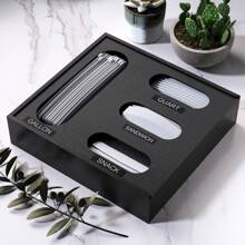 1 件竹制自封塑料袋收纳整理器厨房塑料袋收纳整理器适用于三明治和零食袋 - 返校