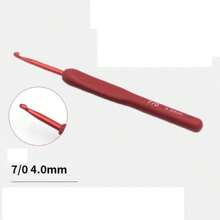 1-9 chiếc kim đan móc len đầu kim loại nhôm mềm nhiều màu sắc Bộ dụng cụ đan kim đan len dệt - Đỏ - Xem 19