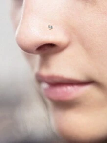 CIZME 20g Nhẫn mũi đinh tán hình chữ L Nostrial xỏ khuyên trang sức cơ thể Đinh tán mũi hình chữ L 1,5mm 2mm 2,5mm 3mm Đinh tán mũi CZ vít nhẫn cho phụ nữ - Khuyên mũi - Xem 7