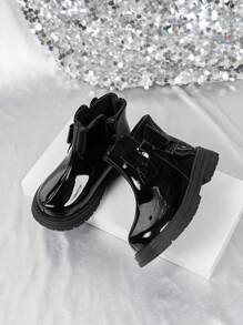 1 Pair Fashionable, Elegant, Warm And Lightweight Children's Snow Boots, Suitable For Holiday Wear - Black - View 4