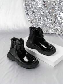 1 Pair Fashionable, Elegant, Warm And Lightweight Children's Snow Boots, Suitable For Holiday Wear - Black - View 5