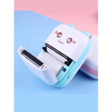 MINI PORTABLE THERMAL BLUETOOTH PRINTER WITH PAPER ROLL - Màu xanh nhạt - Xem 5