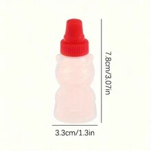4pcs Mini Portable Sauce Bottles, Honey, Ketchup, Salad Dressing Reusable Condiment Jars