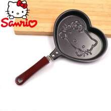 Sanrio 1pc New Cartoon Kitty Back To School Season Mini Frying Pan Healthy Non-Stick Pan Home Creative Breakfast Omelette Pan Animal Shape