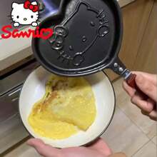 Sanrio 1pc New Cartoon Kitty Back To School Season Mini Frying Pan Healthy Non-Stick Pan Home Creative Breakfast Omelette Pan Animal Shape