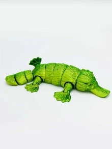 1 件可摆姿势的鸭嘴兽雕像 - 桌面和汽车装饰，3D 打印柔性关节动物模型，适合所有场合的耐用礼物 - 无需电力，无羽毛，适合圣诞节装饰