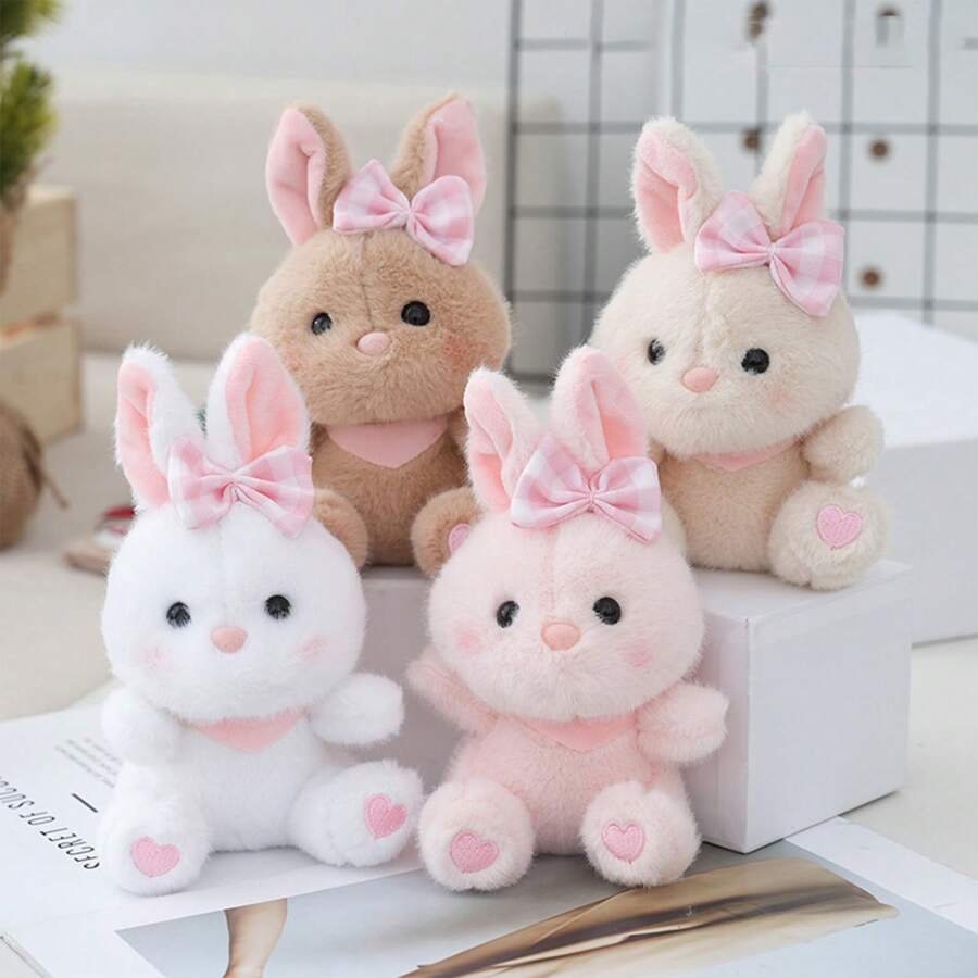1 Pieza Llavero de Muñeca de Conejo Estilo Kawaii, Llavero de Conejo de Moda, Llavero de Animales Simulados Divertidos, Decoración para Mochila, Regalo