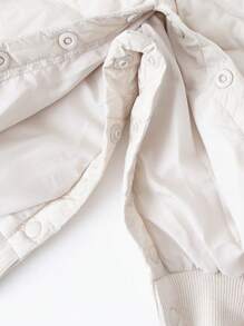 mini bala Boys' & Girls' Warm Down Overalls 2024 Fall/Winter Collection - Khaki - View 8