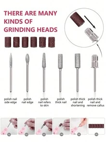 专业美甲套装，配有电动指甲钻、UV LED 指甲灯、UV 凝胶指甲烘干机和指甲钻孔机，适合初学者 - 白色 - 查看 6