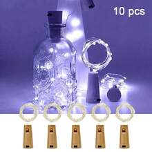 Đèn chai LED có nút bần, 2 M / 78,74 In Dây đèn mini Fairy, Chất liệu nhựa chạy bằng pin, 1,5V hoặc thấp hơn cho các bữa tiệc thủ công, đám cưới, ngày lễ tình nhân, Halloween, đồ trang trí - đèn nút chai 2m - Xem 14