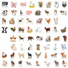 120pcs Farm Animal Stickers, Aesthetic Vinyl Waterproof Stickers Suitable For Water Bottles, Laptops, Phones, Skateboards, Guitars, Luggage, Scrapbooks, Helmets, Party Decorations And Gifts - Black - View 3